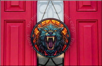Werewolf open mouth door hanger.