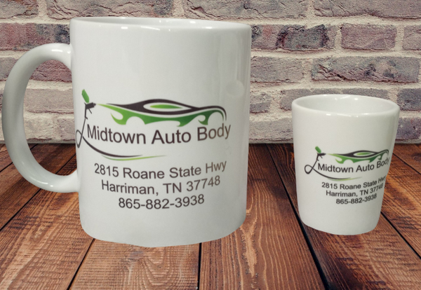 Coffee Mug or Shot Glass Midtown Auto Body
