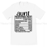 Aunt Nutritional Fact Shirt