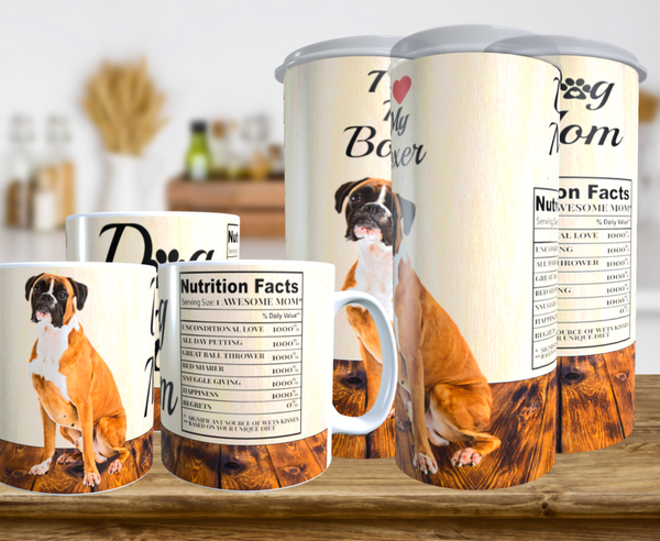 Dog Mom Boxer Tumbler