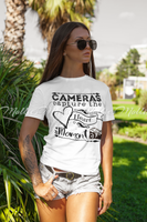 Cameras capture the heart of a moment shirt