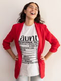 Aunt Nutritional Fact Shirt