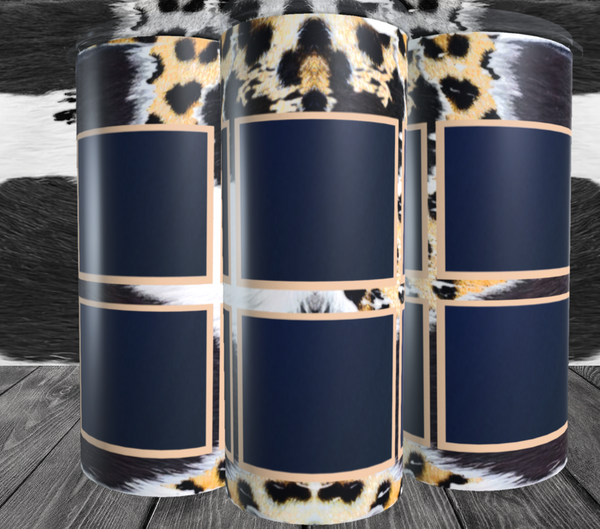 6 Photo Cowhide and Leopard Tumbler